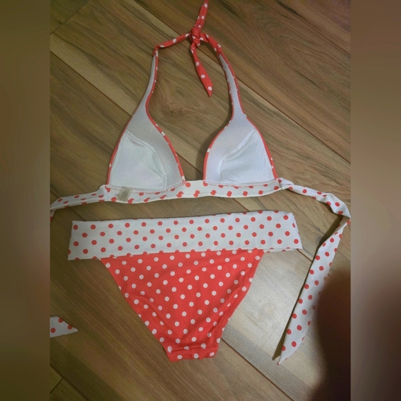Victoria's Secret Coral and White Polka Dot Bikini 👙 ♥️ - Picture 11 of 14